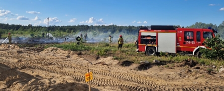 Pożar przy lotnisku