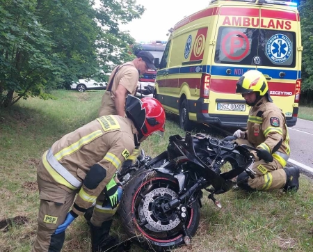 Przejażdżka motocyklem zakończona w szpitalu