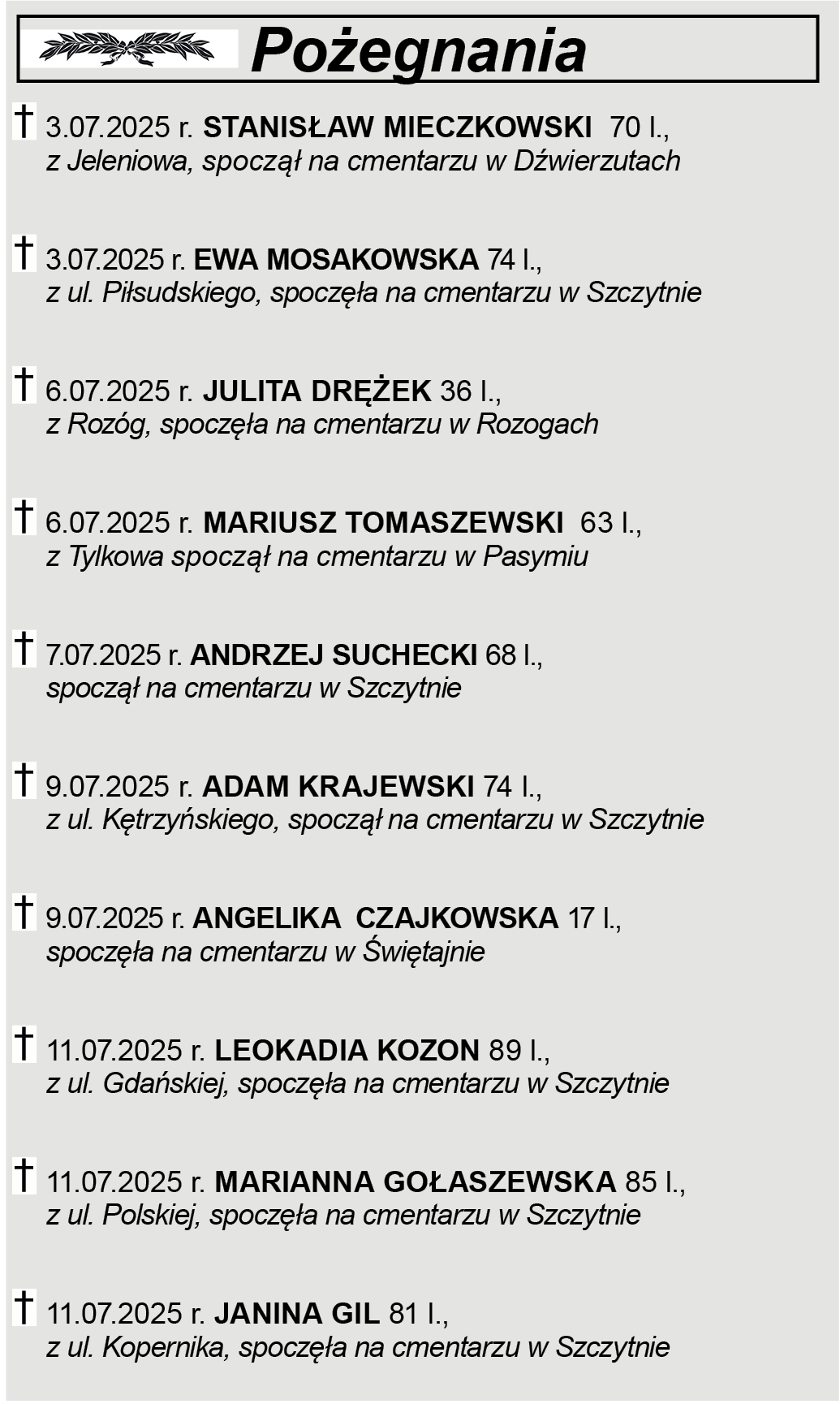 Pożegnania