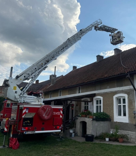 Pożar sadzy w Jedwabnie