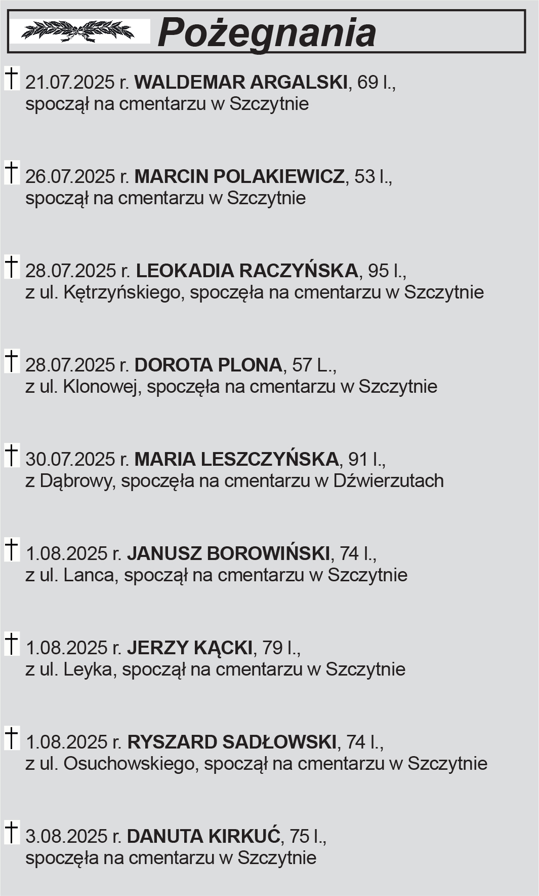 Pożegnania