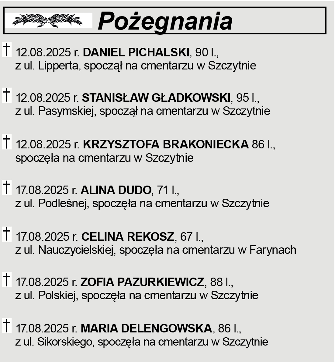 Pożegnania
