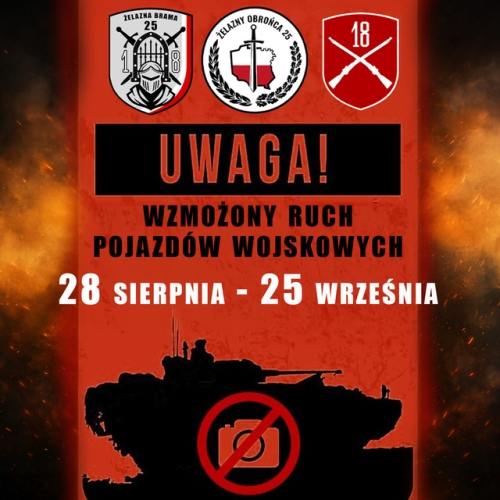 Ćwiczenia wojskowe zamknęły drogę do Nidzicy