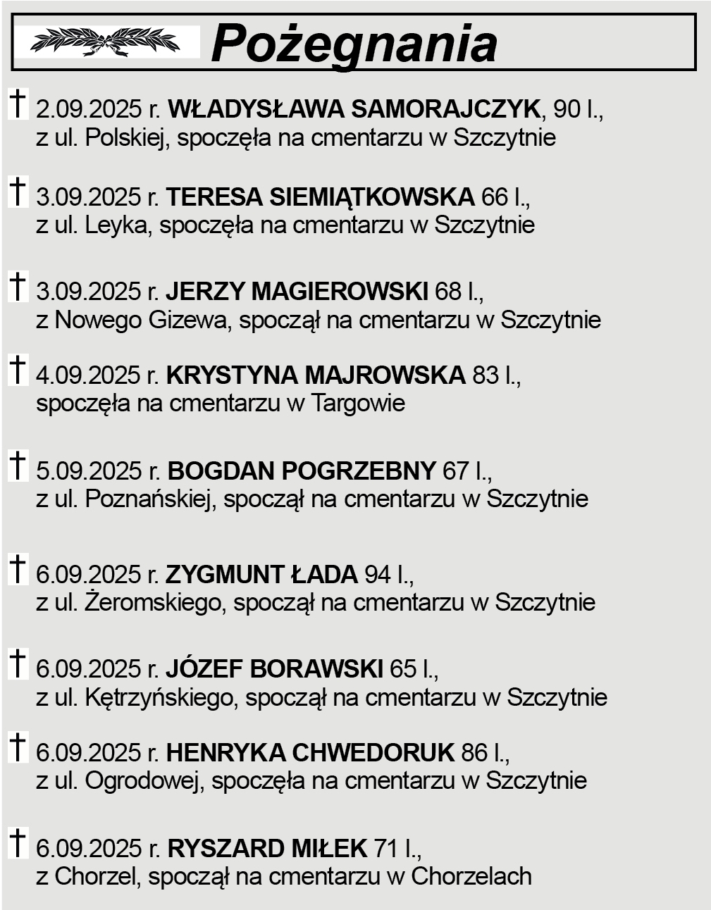 Pożegnania