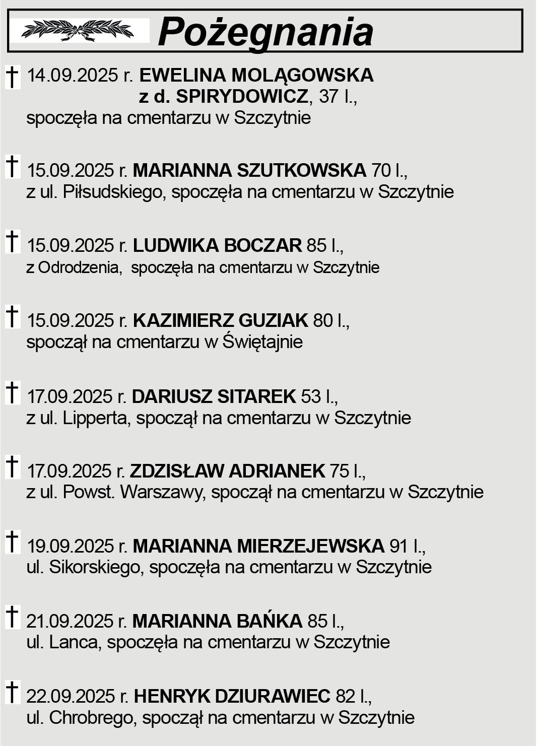 Pożegnania