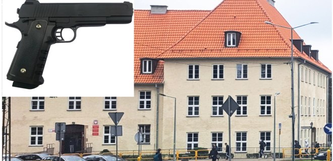 Przyszedł na lekcje z repliką broni