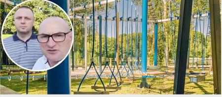 Park linowy wygrał z fontanną